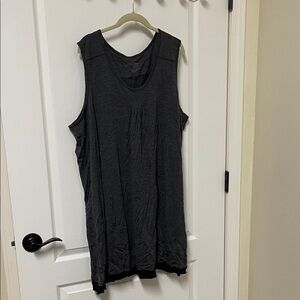 3X 100% Merino WoolElegant Charcoal Sleeveless Women's Tank Dress or Nightgown